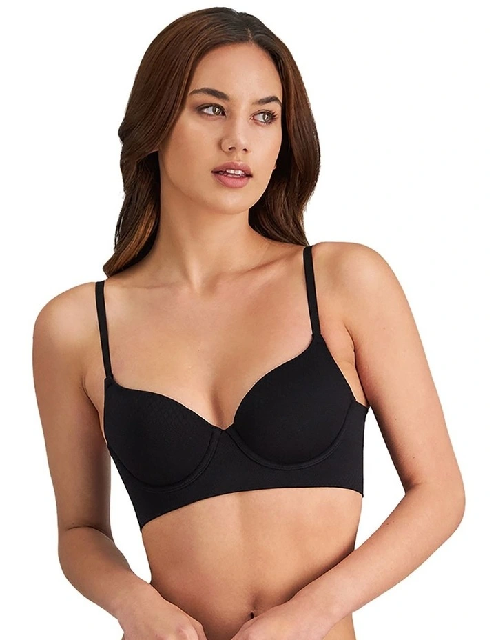 Play Seamfree Longline Bra in Black image 1