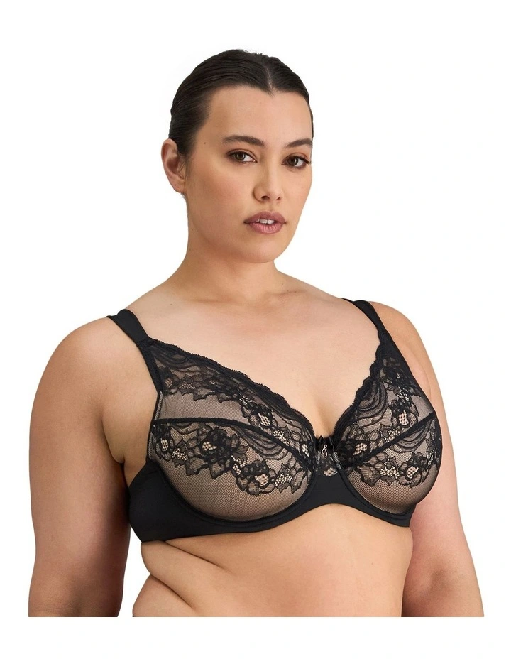 Intrigue Contour Bra in Black image 4