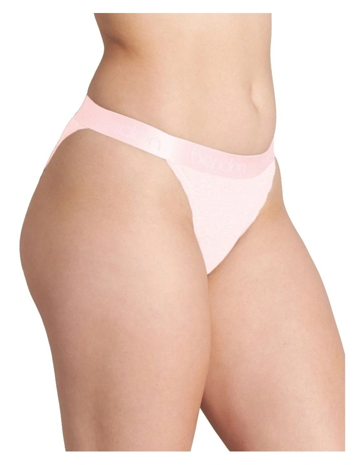 Cotton Logo Tanga in Icy Pink image 2