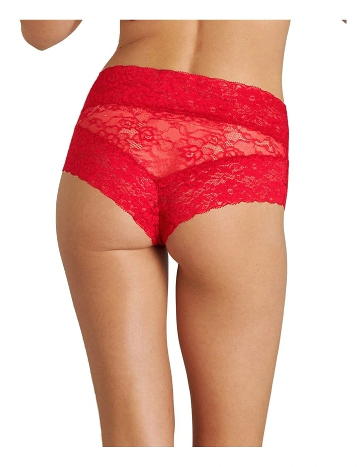 Lace High Rise Brief in Salsa image 3