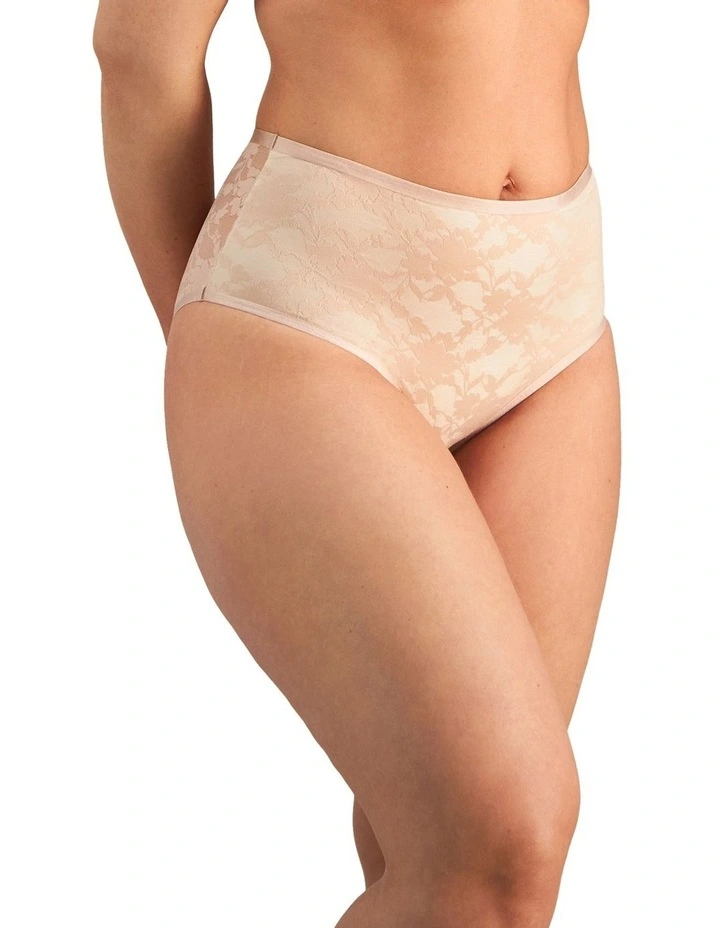 Lace Sculpt Full Brief in Latte image 2