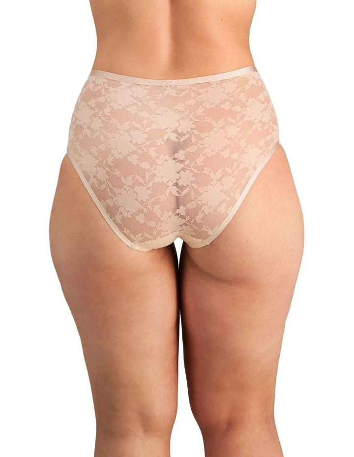Lace Sculpt Full Brief in Latte image 3