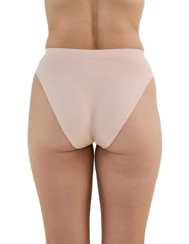 Seamless Soft High Cut Brief in Latte image 2