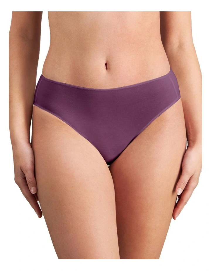 Au Naturel High Cut Brief in Plum Perfect image 1