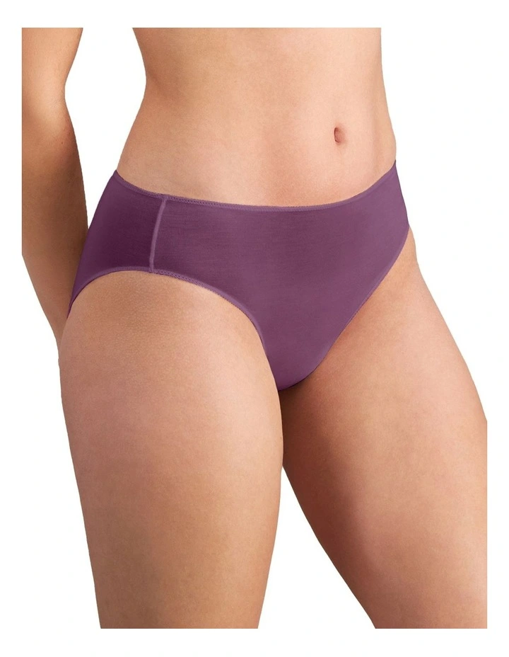 Au Naturel High Cut Brief in Plum Perfect image 3