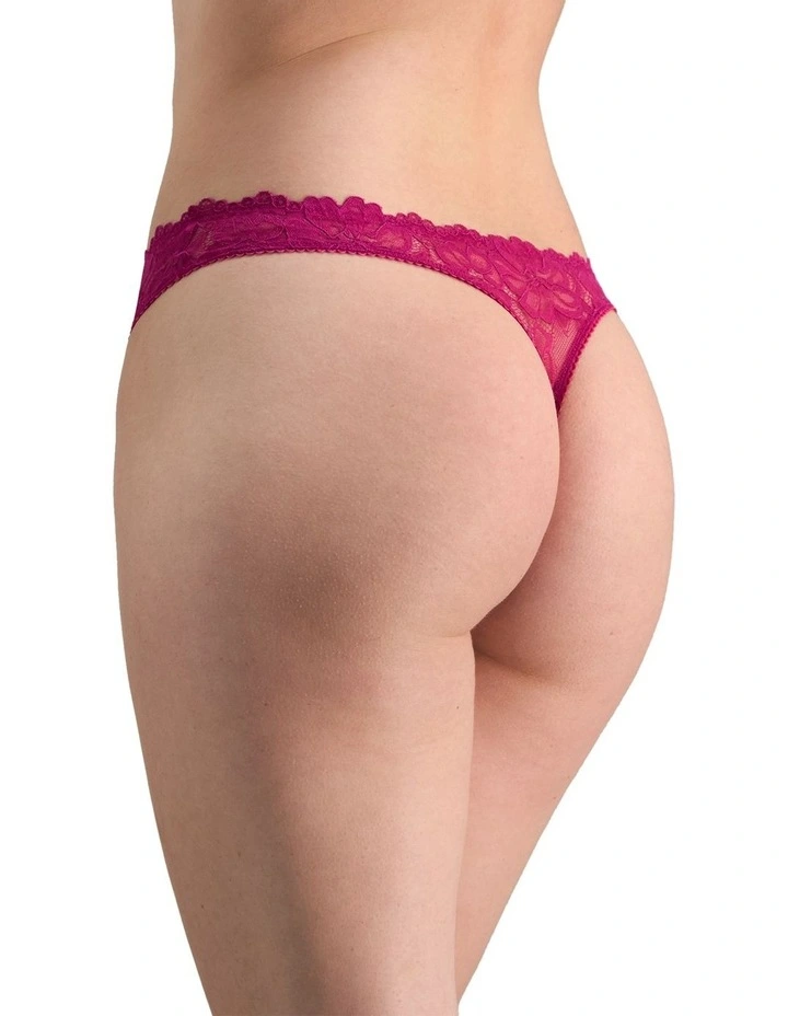 All Lacey Thong in Fantasy Fuchsia image 4