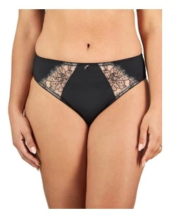 Magnetism High Cut Brief in Black/Latte