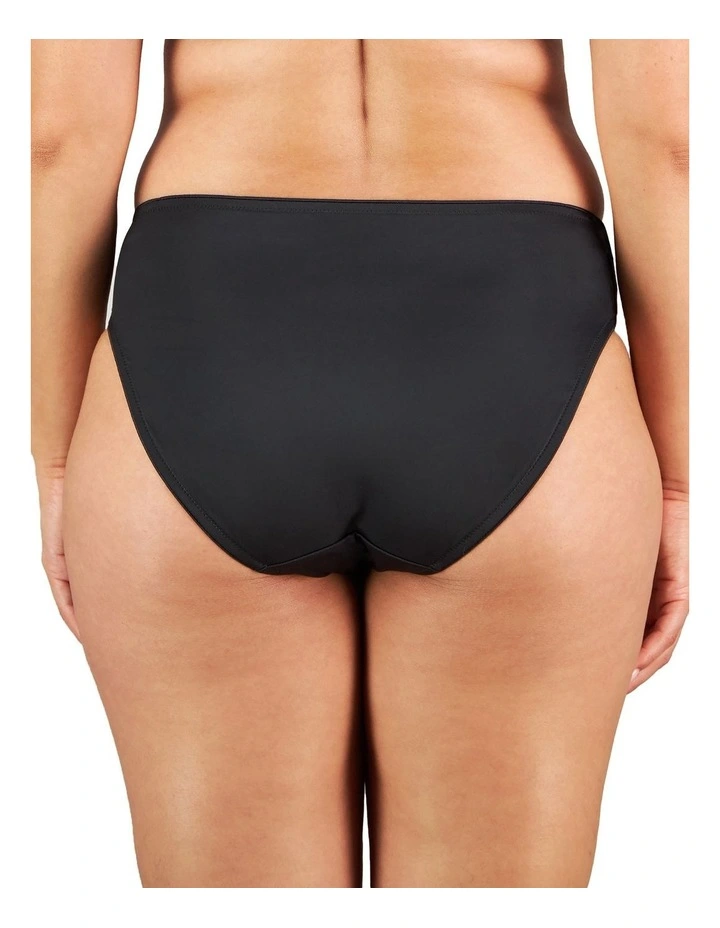 Magnetism High Cut Brief in Black/Latte image 2