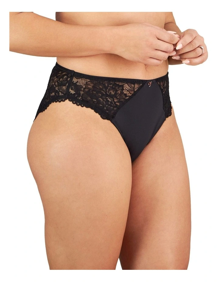 Laurel High Cut Brief in Black image 2