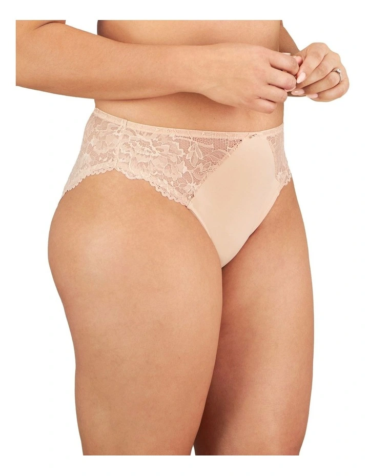 Laurel High Cut Brief in Latte image 2