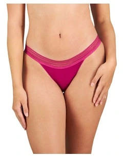 Stripe Elastic & Papertouch Tanga in Fantasy Fuchsia