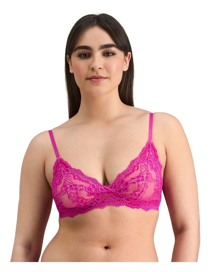 My Fit Lace Wirefree Bra in Fantasy Fuchsia image 1