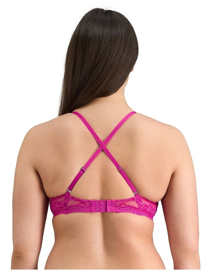 My Fit Lace Wirefree Bra in Fantasy Fuchsia image 3