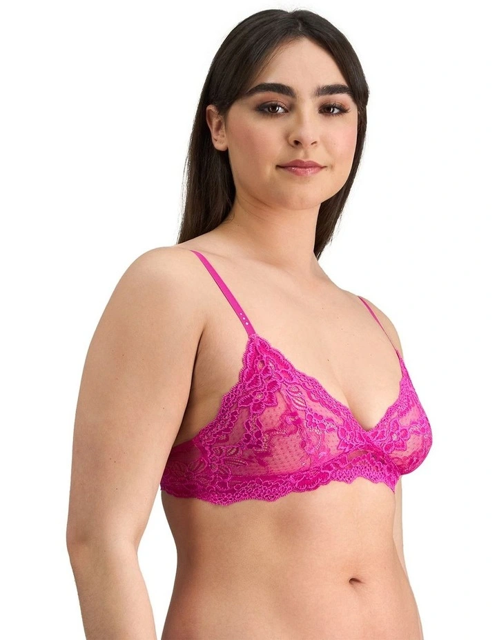 My Fit Lace Wirefree Bra in Fantasy Fuchsia image 4