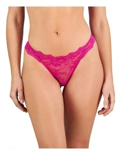 My Fit Lace Thong in Fantasy Fuchsia