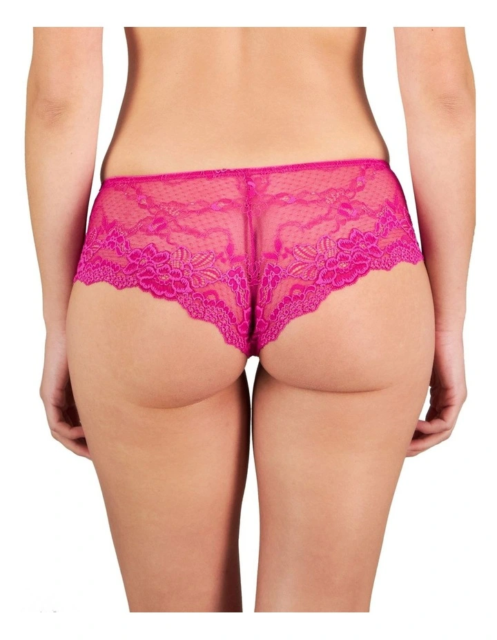 My Fit Lace Brazilian Brief in Fantasy Fuchsia image 3