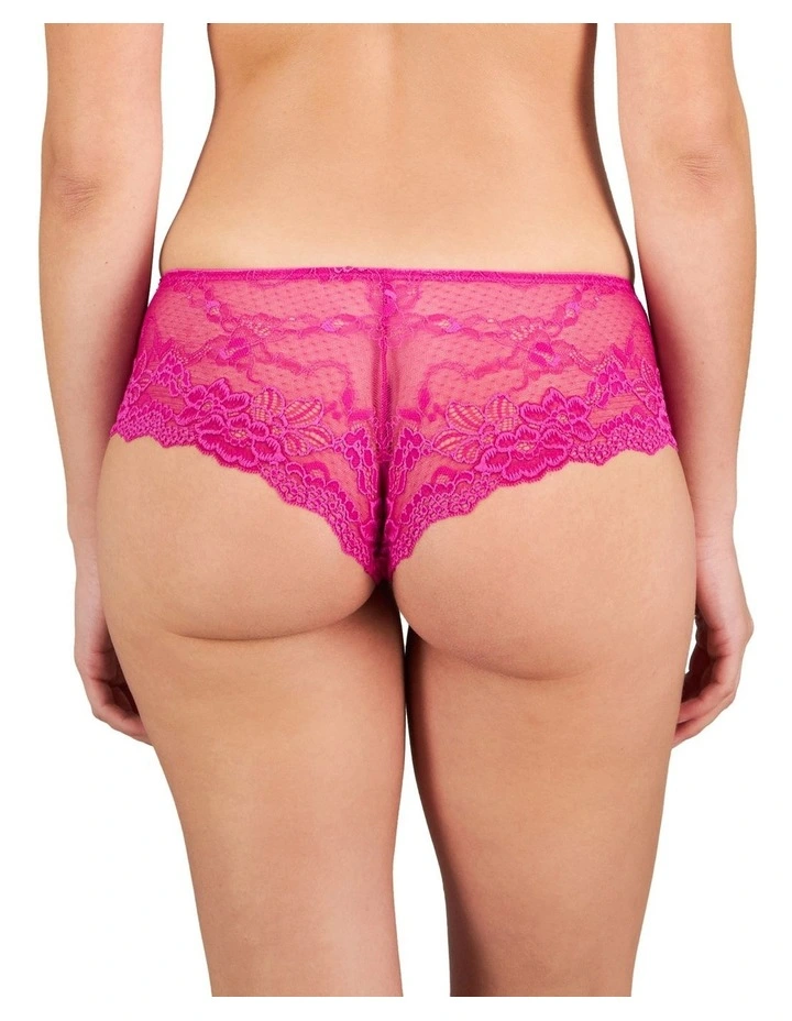 My Fit Lace Brazilian Brief in Fantasy Fuchsia image 4