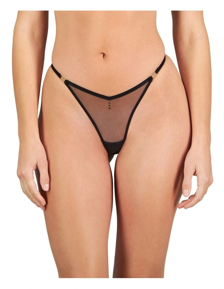 Sheer Impact Thong in Black image 1