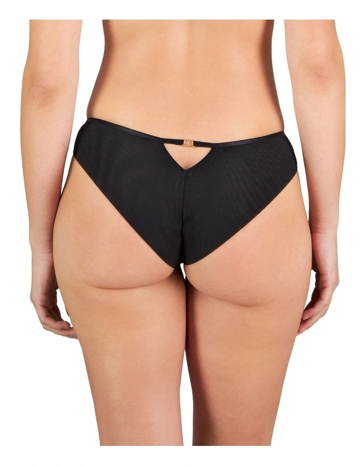 Sheer Impact Brazilian Brief in Black image 3