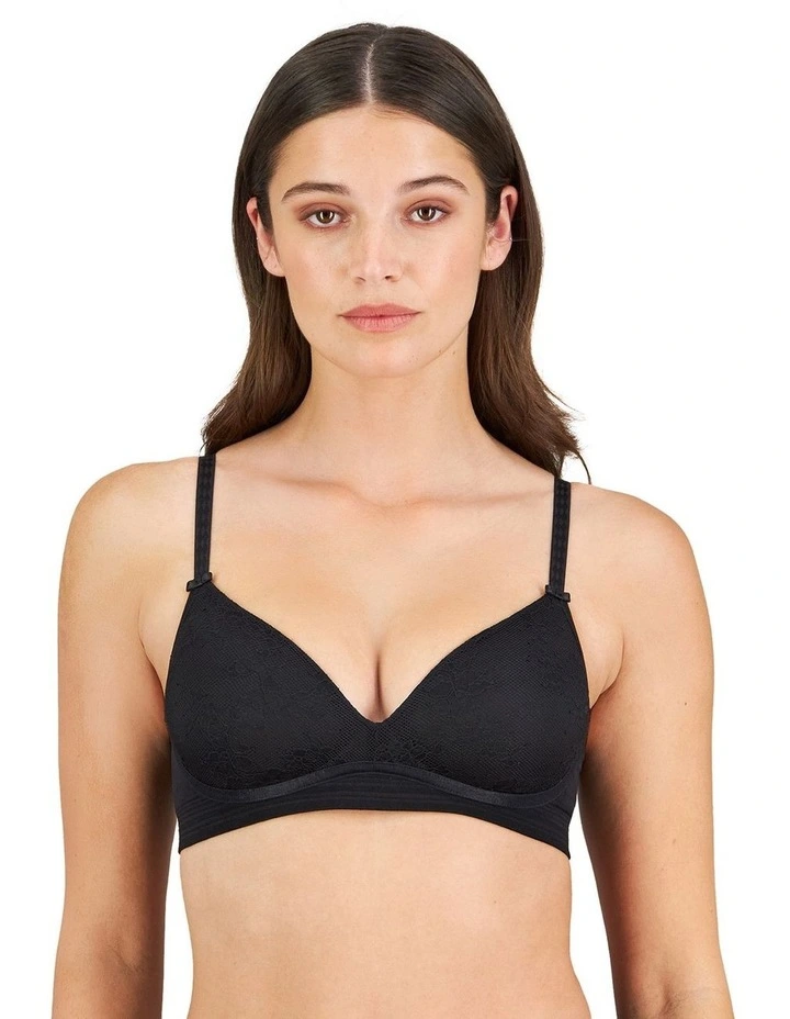 Body Lace Wirefree Bra in Black image 1