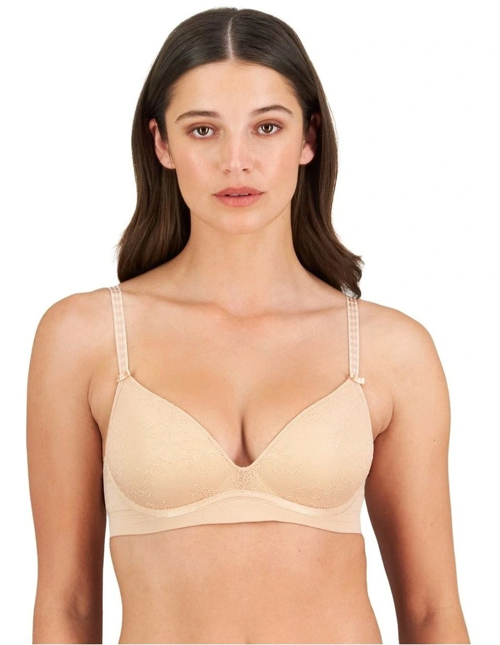 Body Lace Wirefree Bra in Latte image 1