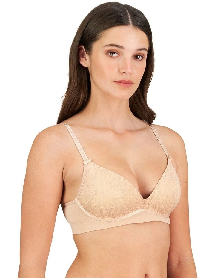 Body Lace Wirefree Bra in Latte image 2
