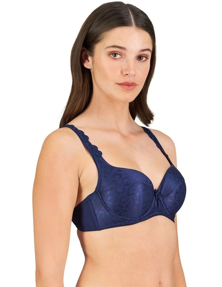 Damask Contour Bra in Medieval Blue image 2