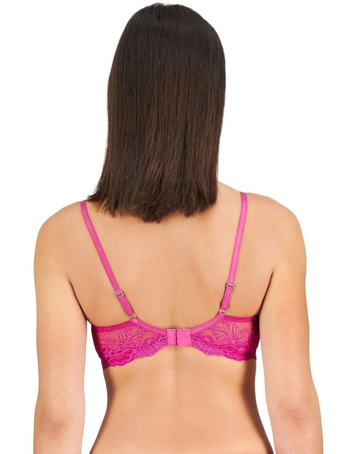 My Fit Lace Underwire Bra in Fantasy Fuchsia image 3