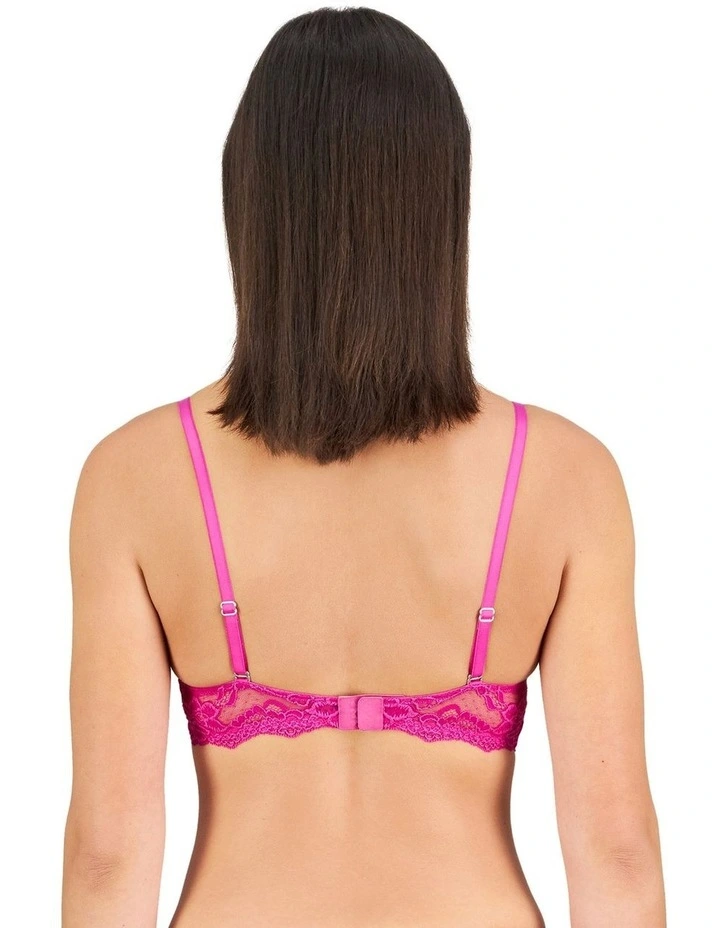 My Fit Lace Push Up Bra in Fantasy Fuchsia image 3
