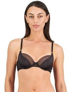 Sheer Impact Contour Bra in Black