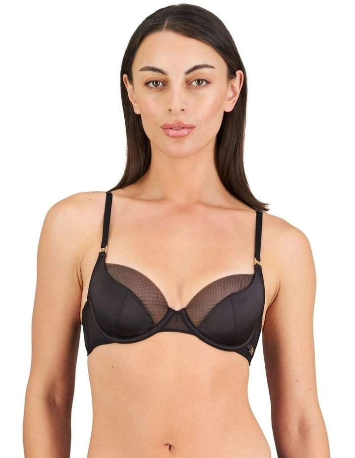 Sheer Impact Contour Bra in Black image 1