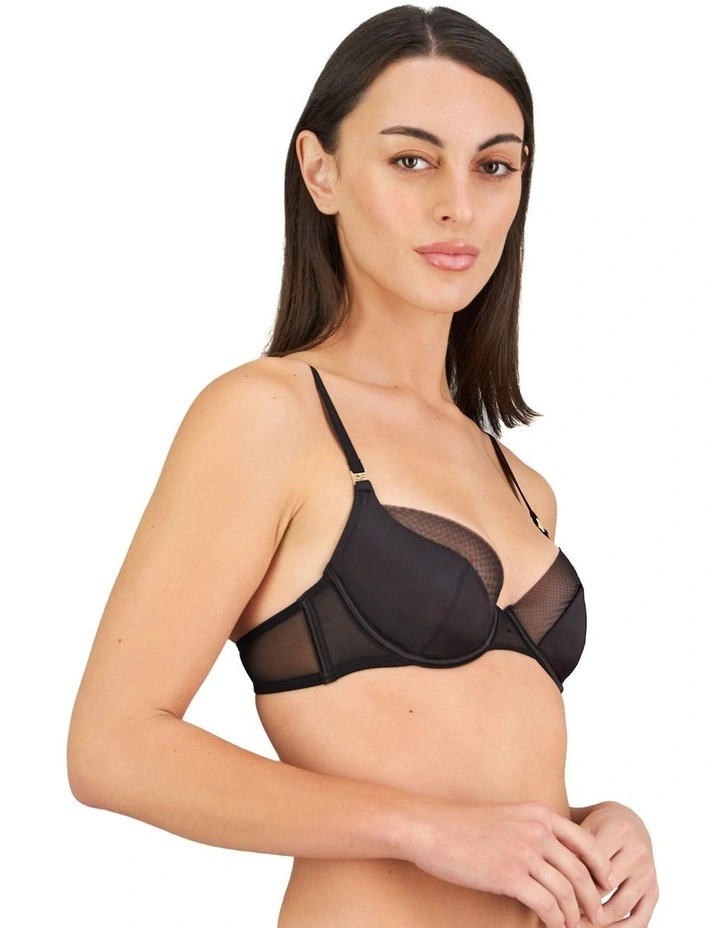 Sheer Impact Contour Bra in Black image 2