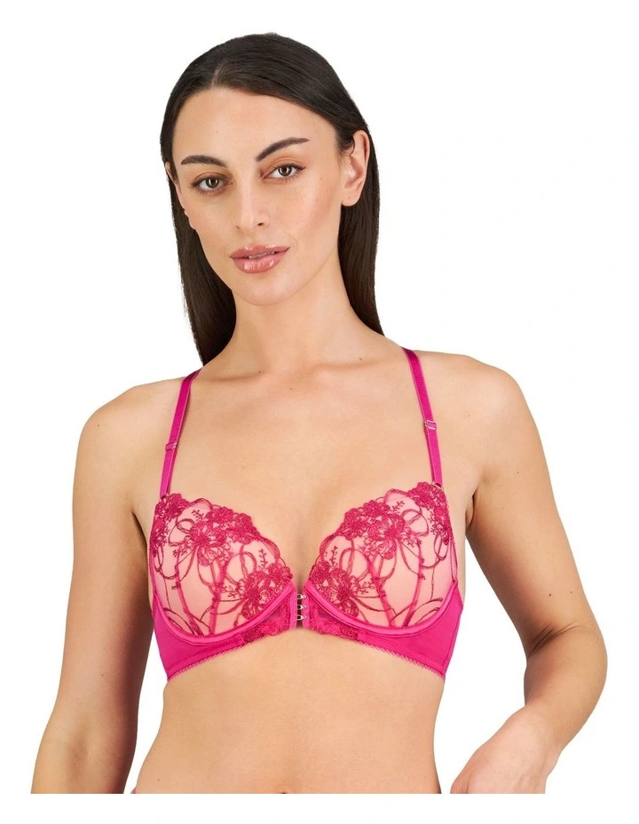 Heritage Bloom Push-Up Front Closure Bra in Fantasy Fuchsia image 1