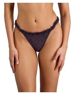 Wrapped In Stardust Thong in Purple Velvet