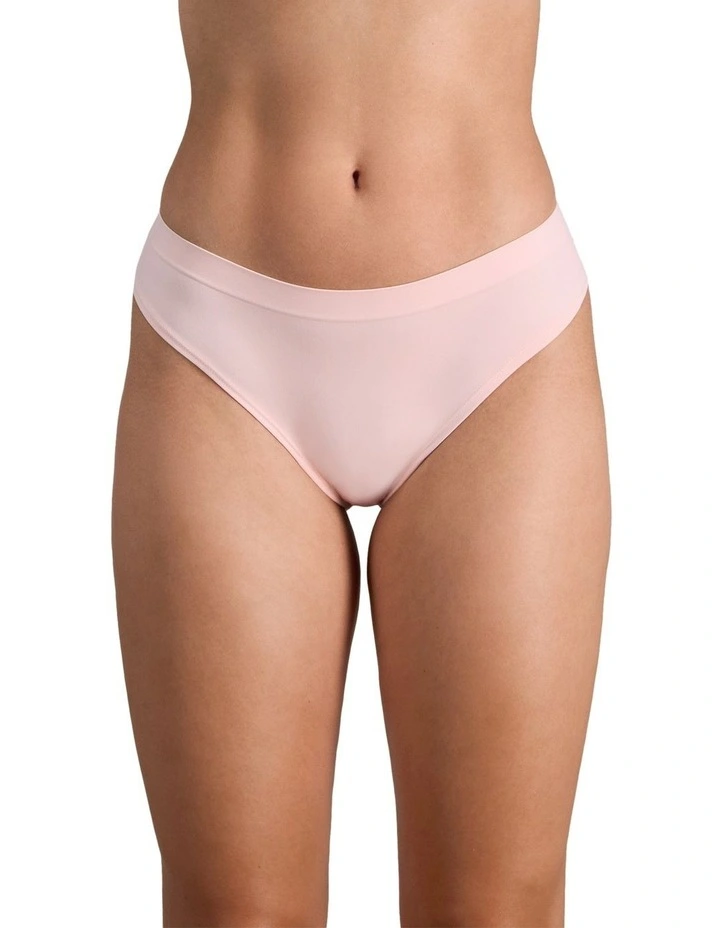 Seamless Soft Thong in Icy Pink image 1