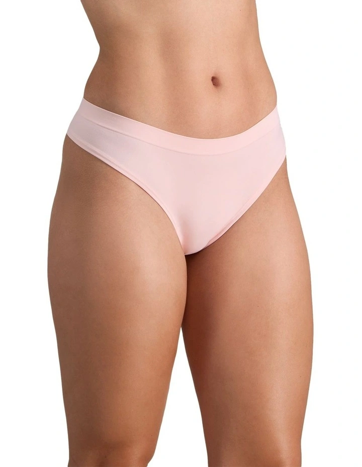 Seamless Soft Thong in Icy Pink image 3