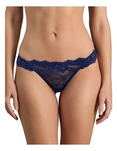 My Fit Lace Thong in Medieval Blue