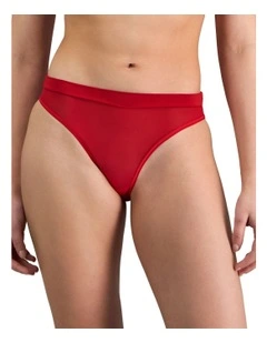 Lightweight High Cut Brief in Salsa