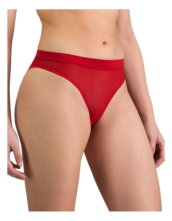 Lightweight High Cut Brief in Salsa image 3