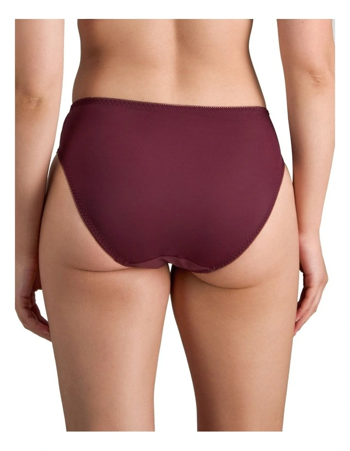 Coral High Cut Brief in Fig image 2