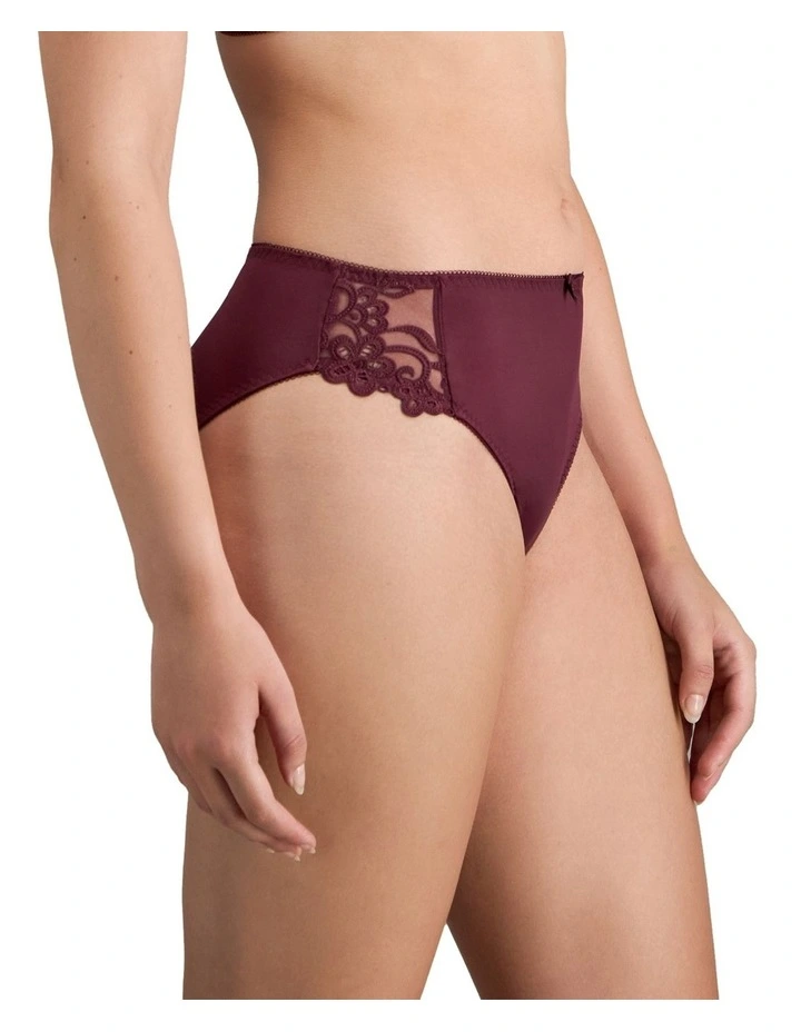 Coral High Cut Brief in Fig image 3