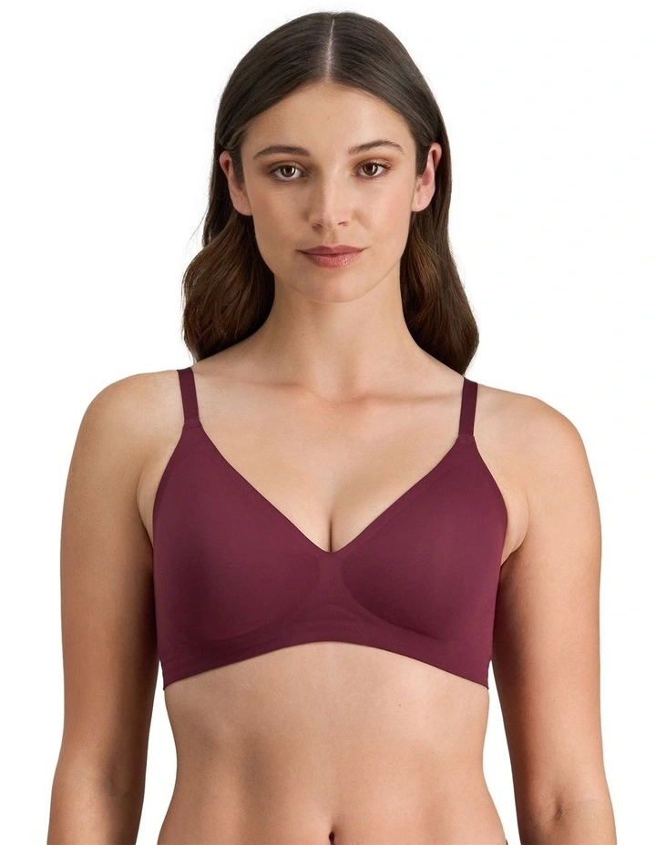 Comfit Collection Wirefree Plunge Bra in Fig image 1