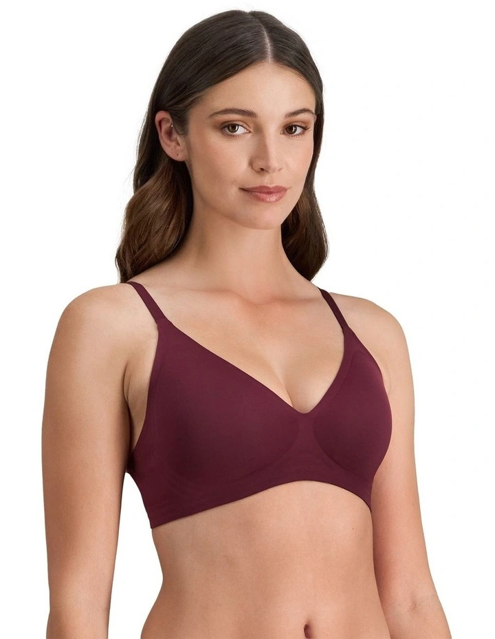 Comfit Collection Wirefree Plunge Bra in Fig image 3