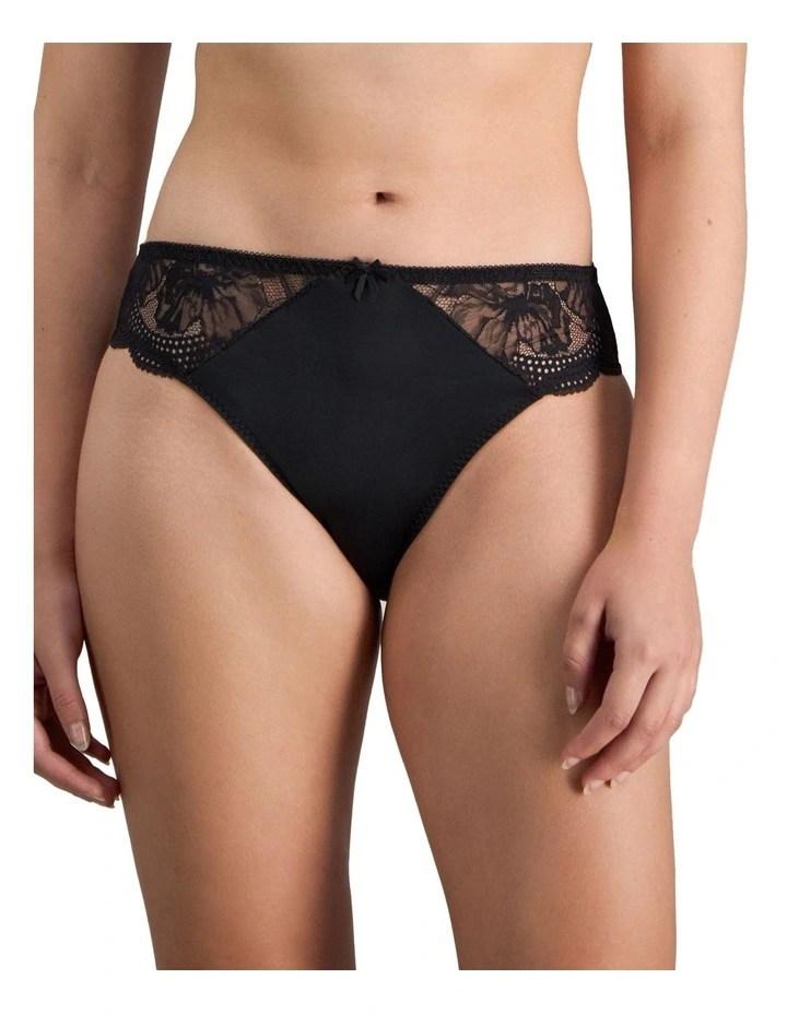 Aria High Cut Brief in Black image 1