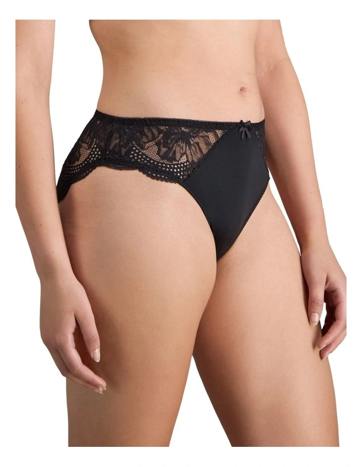 Aria High Cut Brief in Black image 3