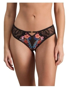 Adaline Brazilian in Black Floral Print