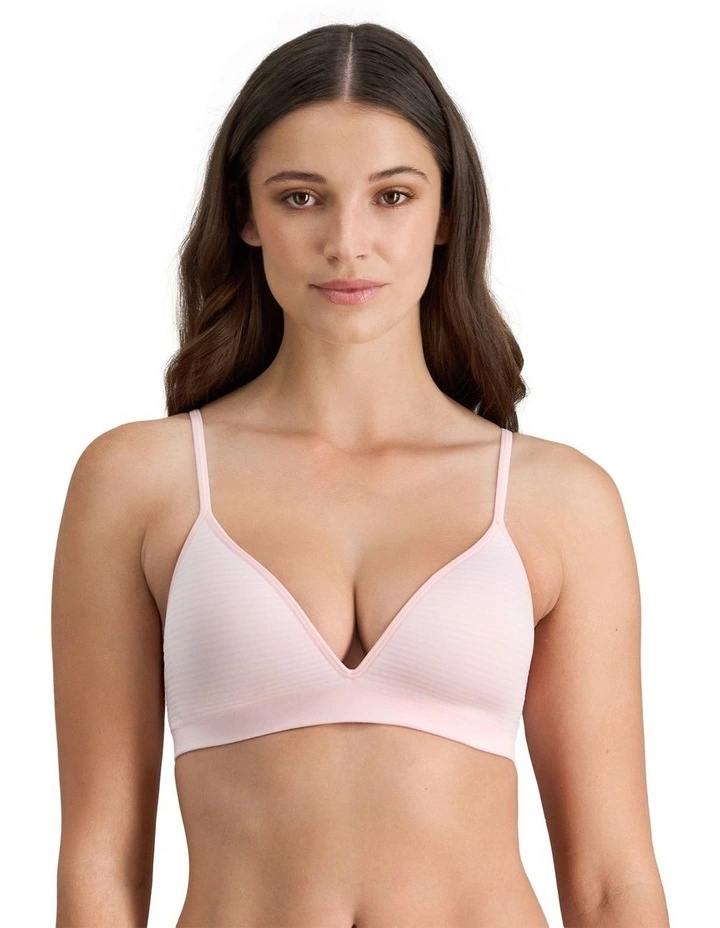 Simply Seamless Wirefree Bra in Icy Pink/White Stripe image 1
