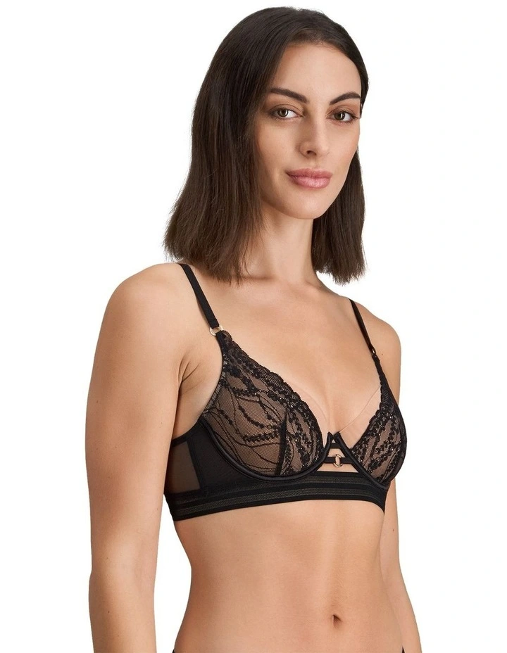 Ava Rose Underwire Bra in Black image 3