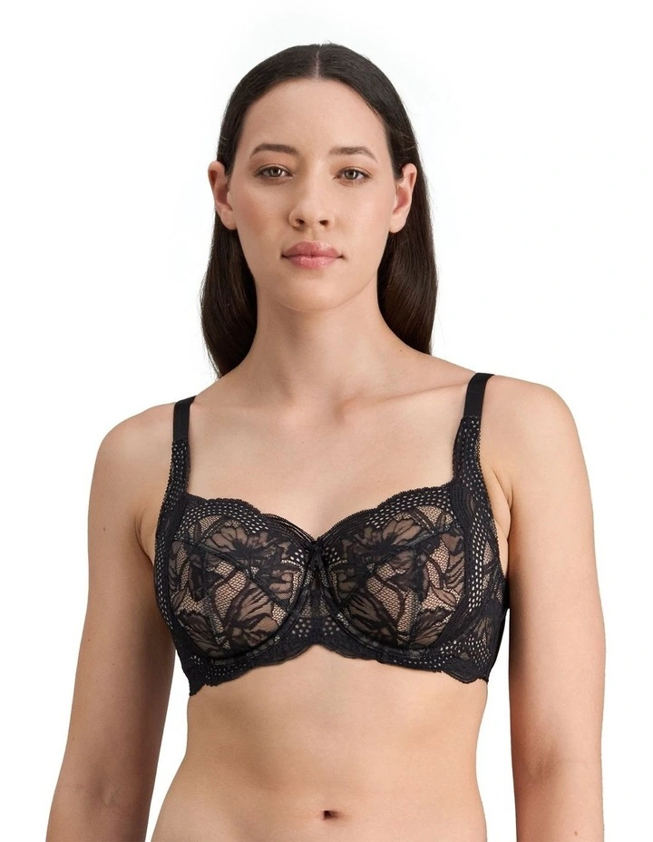 Aria Underwire Bra in Black image 1