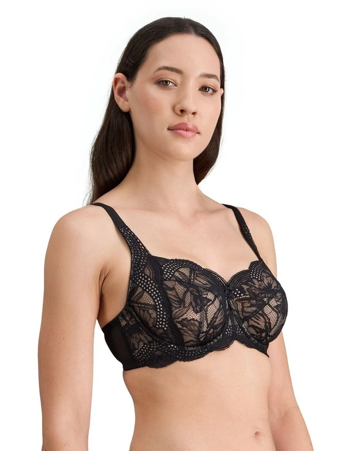 Aria Underwire Bra in Black image 3